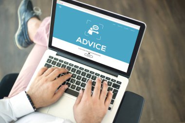 Tavsiye kavram ekranda 