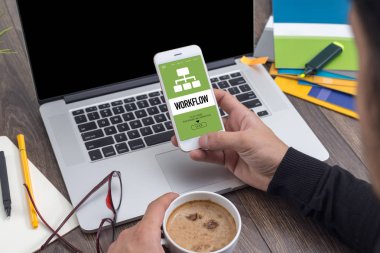 İş akışı kavram ekranda 