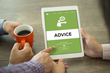 Tavsiye kavram ekranda 