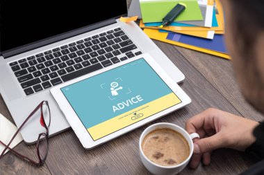 Tavsiye kavram ekranda 