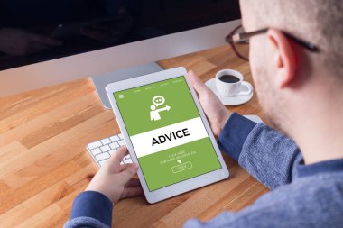 Tavsiye kavram ekranda 