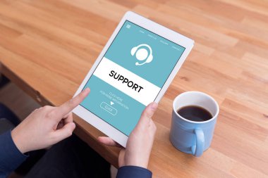 Destek kavram ekranda 