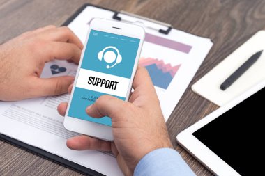 Destek kavram ekranda 