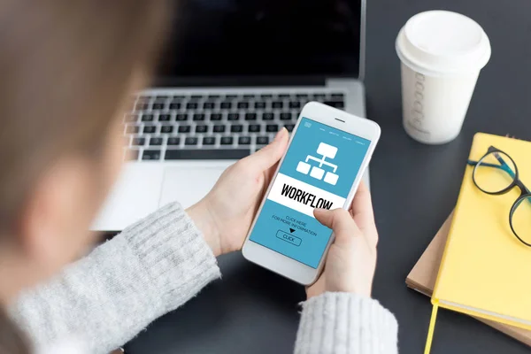CONCEPTO DE Flujo de Trabajo en pantalla —  Fotos de Stock