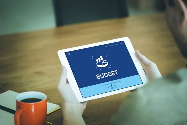 BUDGET CONCEPT on screen — Stock Photo, Image