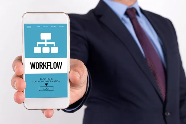 画面上のワークフローの概念 — ストック写真