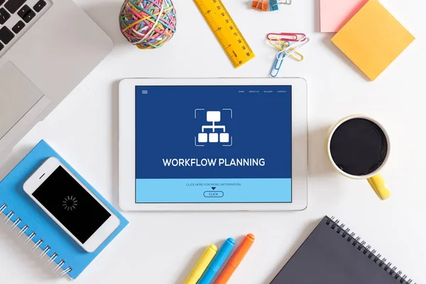 WORKFLOW PLANNING CONCEPT — Stock Photo, Image