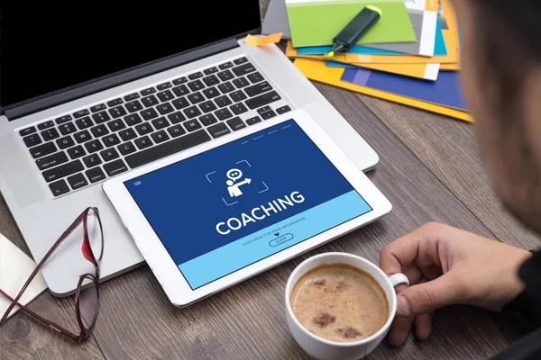 Concepto COACHING en pantalla — Foto de Stock