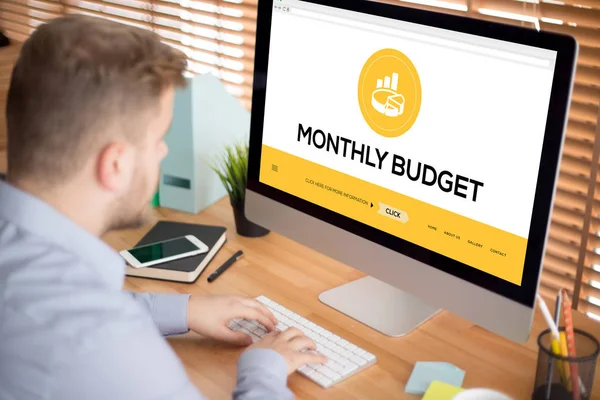 MONTHLY BUDGET CONCEPT — Stock Photo, Image
