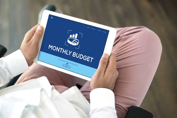 MONTHLY BUDGET CONCEPT — Stock Photo, Image