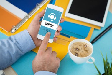 Destek kavram ekranda 