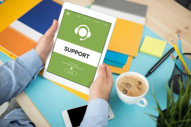 Destek kavram ekranda 