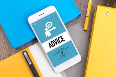 Tavsiye kavram ekranda 