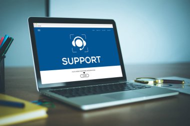 Destek kavram ekranda 