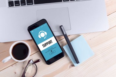 Destek kavram ekranda 