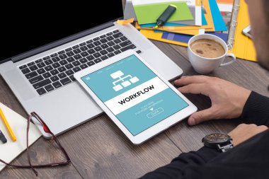 İş akışı kavram ekranda 