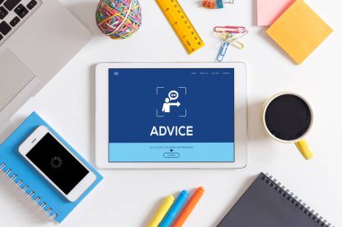 Tavsiye kavram ekranda 