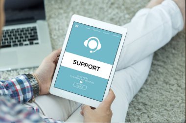 Destek kavram ekranda 