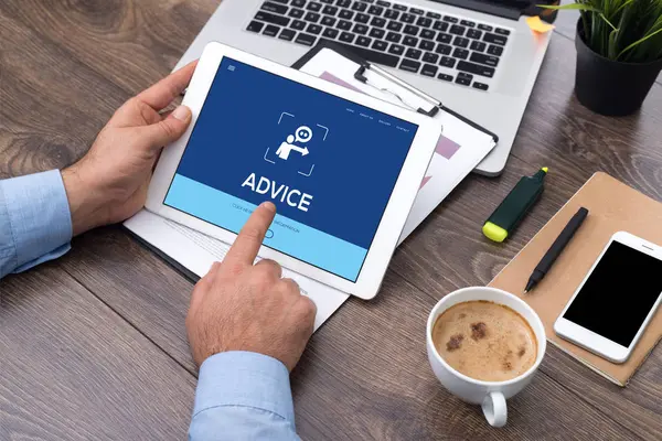 Tavsiye kavram ekranda 