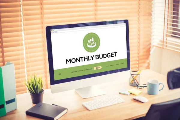 MONTHLY BUDGET CONCEPT — Stock Photo, Image