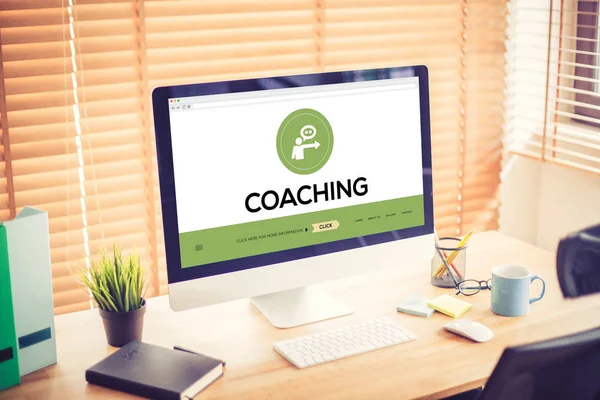 COACHING CONCEPT on screen — Stock Photo, Image