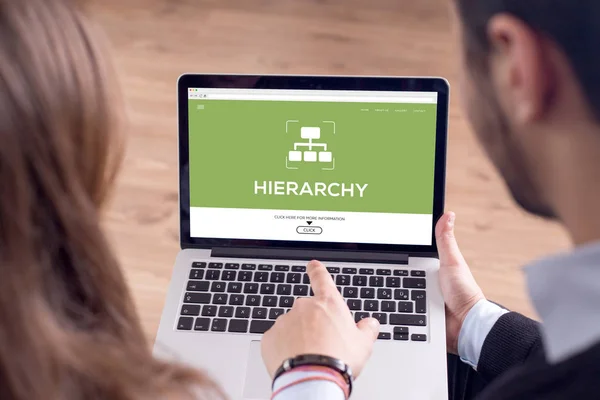 HIERARCHY CONCEPT on screen — Stock Photo, Image