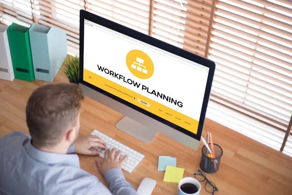 Werkstroom Planning Concept — Stockfoto