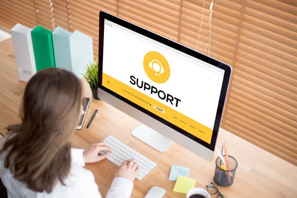 SUPPORT CONCEPT on screen — Stock Photo, Image