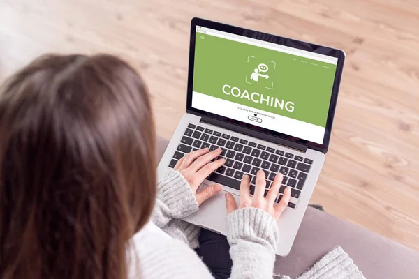 COACHING CONCEPT on screen — Stock Photo, Image