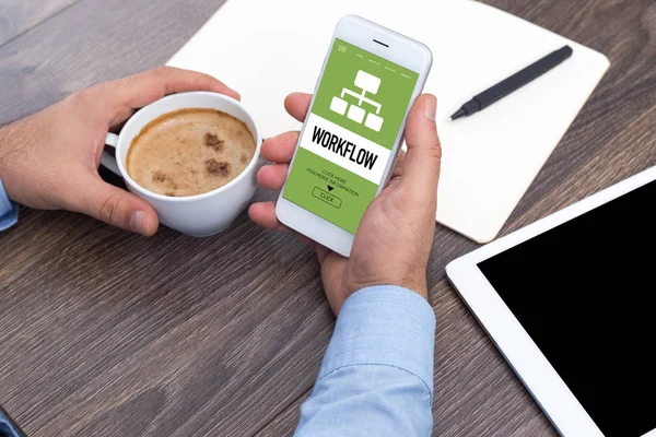 WORKFLOW CONCEPT on screen — Stock Photo, Image