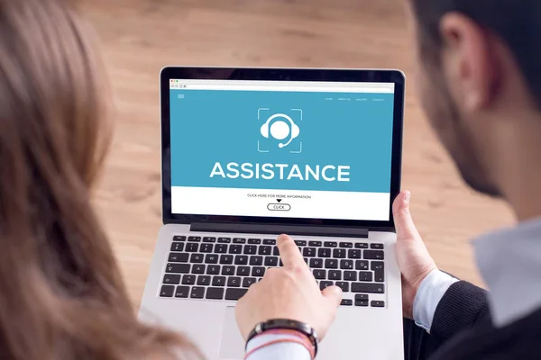 ASSISTANCE CONCEPT on screen — Stock Photo, Image