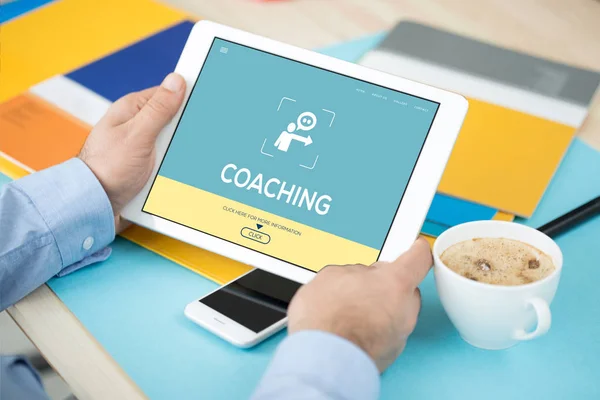 COACHING CONCEPT on screen — Stock Photo, Image