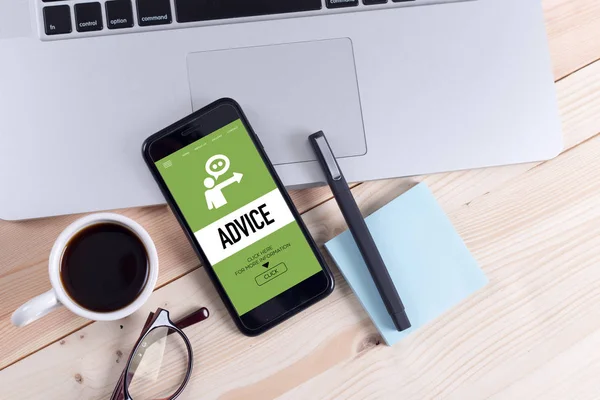 Tavsiye kavram ekranda 