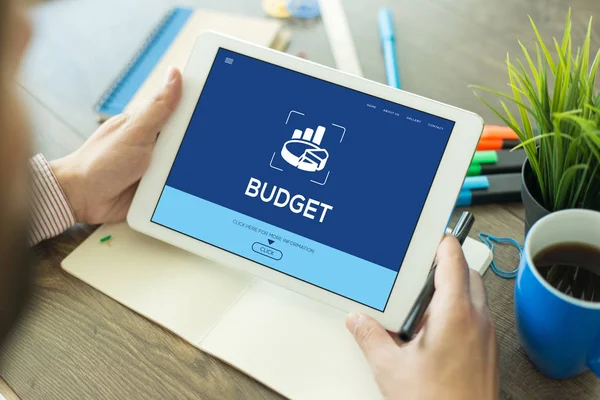 BUDGET CONCEPT on screen — Stock Photo, Image