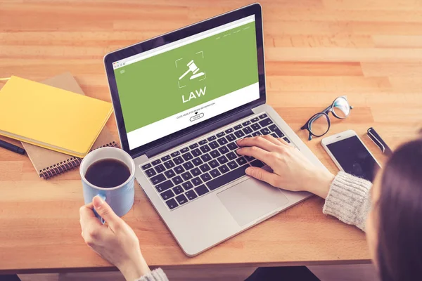 Law concept op scherm — Stockfoto