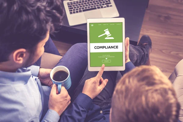 Compliance-Konzept auf dem Bildschirm — Stockfoto