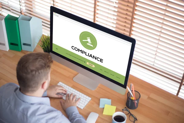 Compliance-Konzept auf dem Bildschirm — Stockfoto