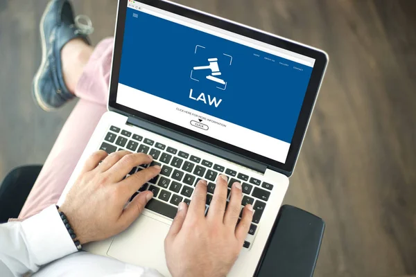 Law concept op scherm — Stockfoto