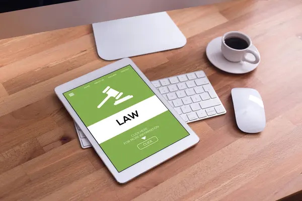 Law concept op scherm — Stockfoto