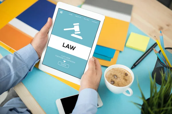 LAW CONCEPT on screen — Stock Photo, Image