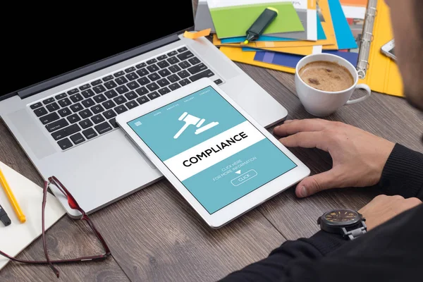 画面上のコンプライアンス概念 — ストック写真