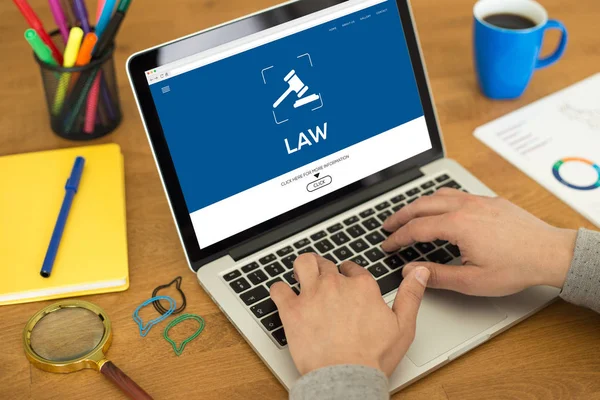 Law concept op scherm — Stockfoto