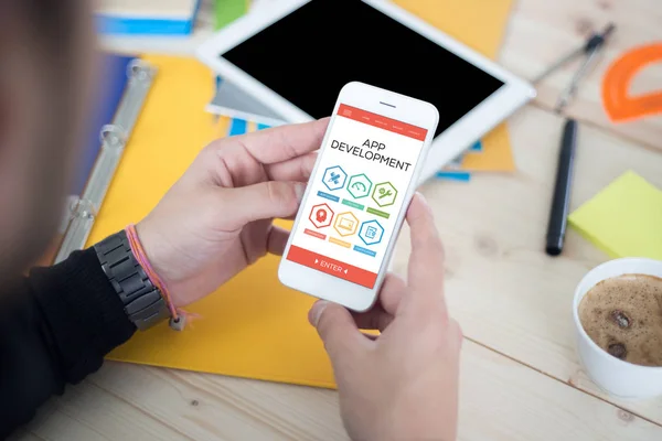 Desenvolvimento de App, Conceito de Inovação — Fotografia de Stock