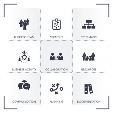 İş akışı Icon Set