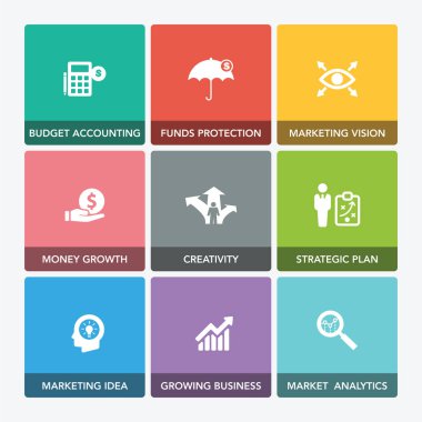 İş ekonomi Icon Set