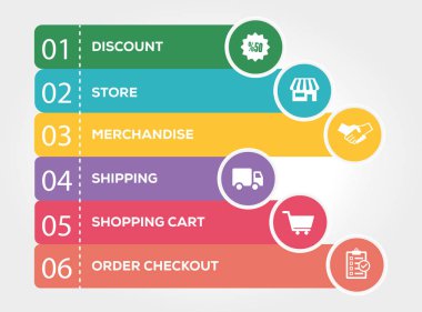 Alışveriş ve perakende Infographic kavramı