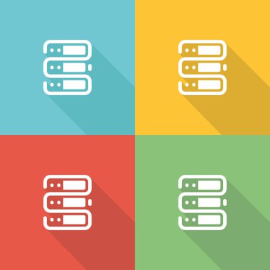 Ağ veritabanı düz simgesi kavramı