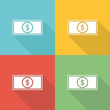 Para akışı düz simgesi kavramı