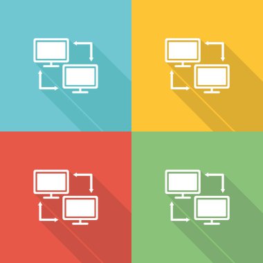 Dosyaları Exchange düz simgesi kavramı