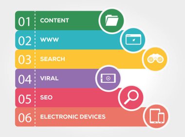 Dijital pazarlama Infographic kavramı